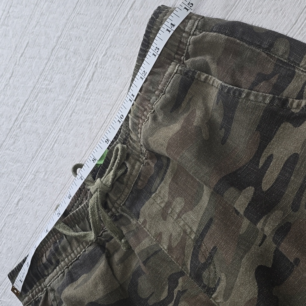 SANCTUARY X Anthropologie Discoverer Linen Camo Cargo Pants Size XS - Picture 8 of 16